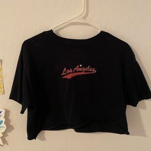 Brandy Melville “los angeles” cropped tshirt